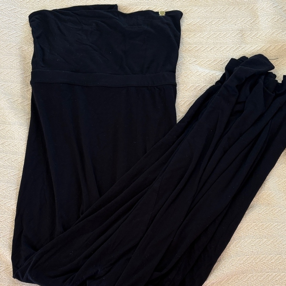 Calvin Klein XL Black and Gold Detail floor length Skirt Flowy